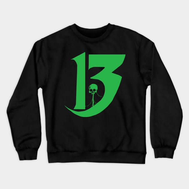 13 (green version) Crewneck Sweatshirt by wildsidecomix